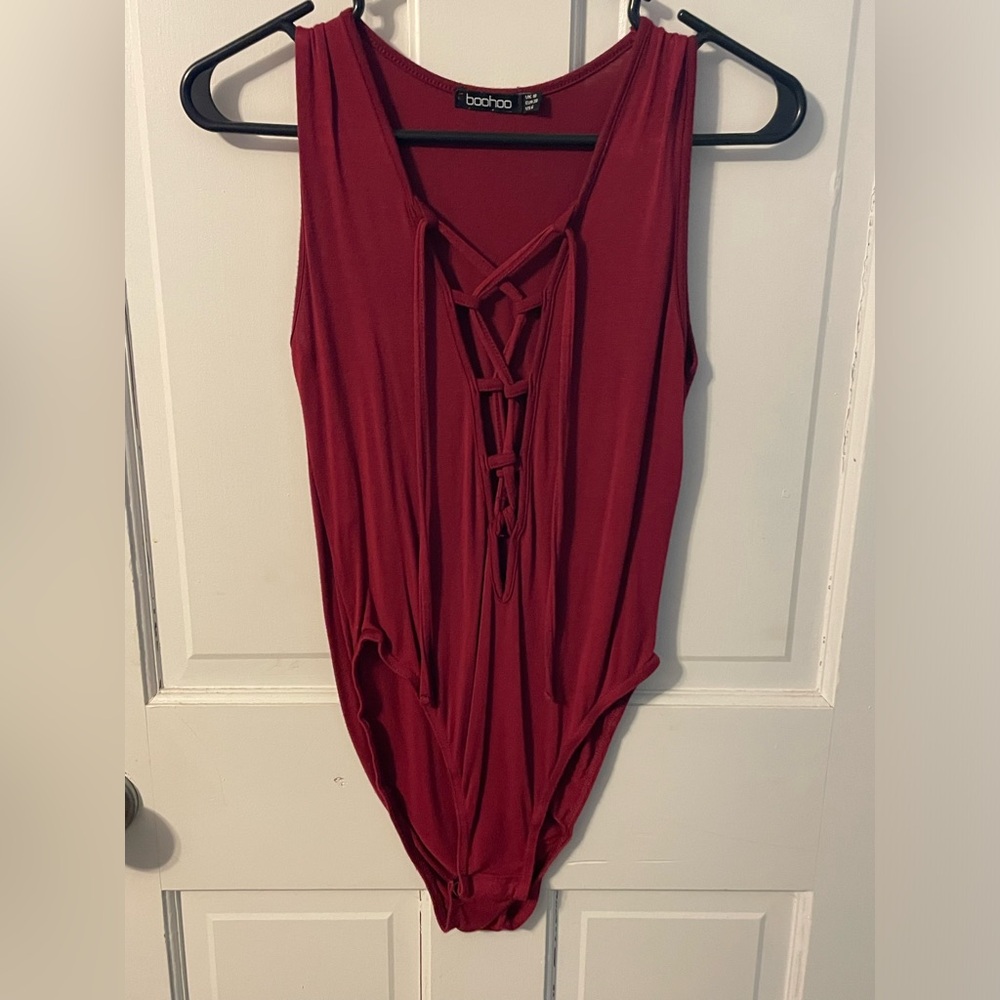 Elegant Red Sleeveless Top